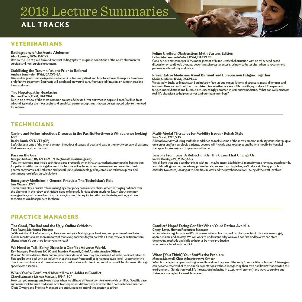 Annual Conference Lecture Summaries