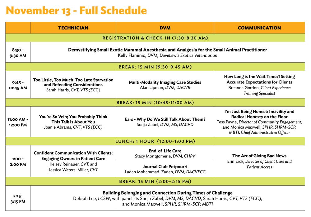 CE Lecture Schedule